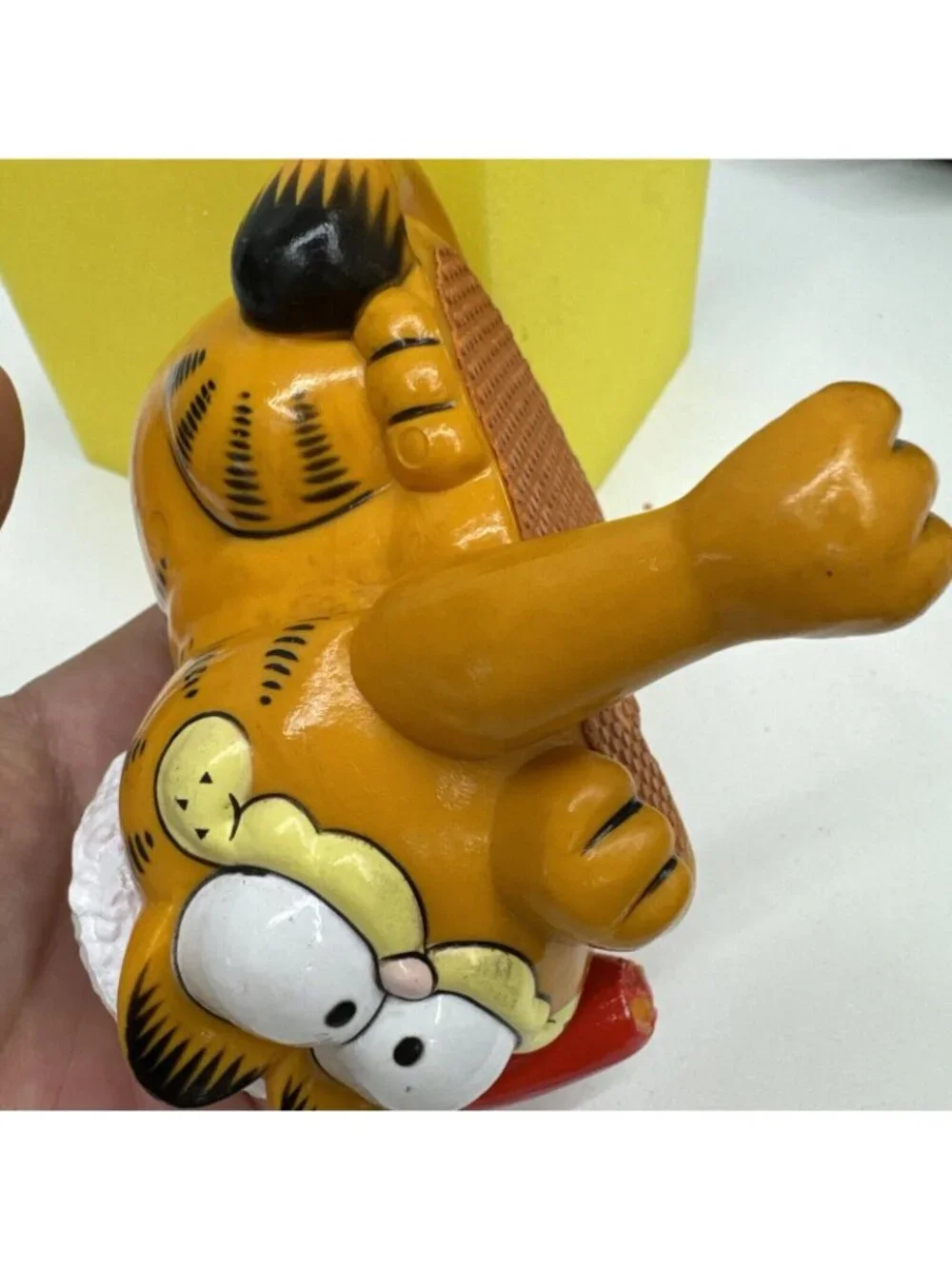 Vintage Garfield Cat Enesco 1981 Christmas Cartoon Stocking Light Holder Y2K 80s